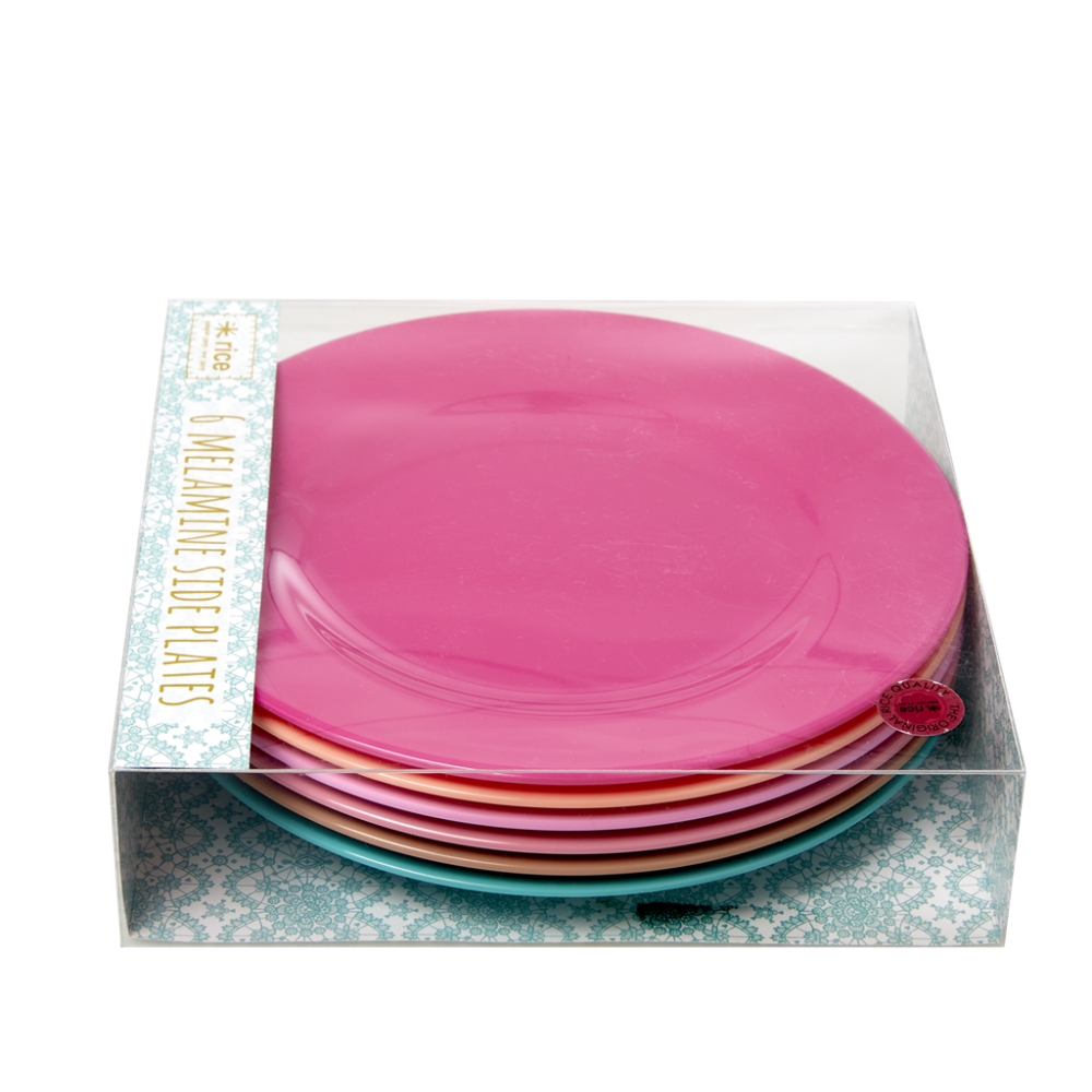 Set of 6 Melamine Side Plates LBC Collection By Rice DK
